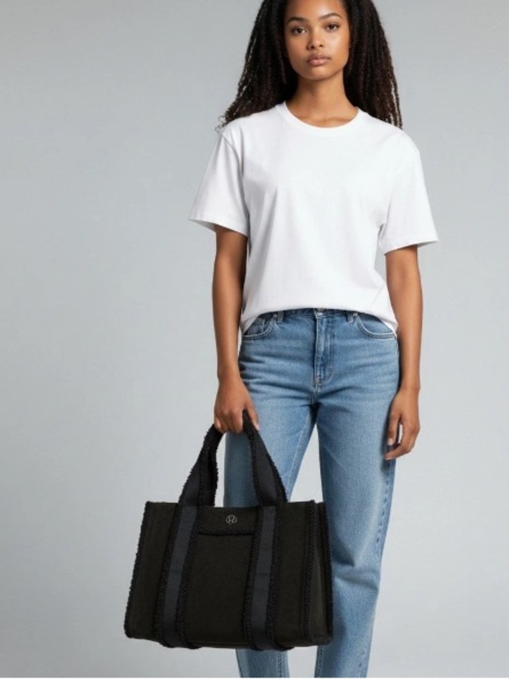 Lululemon Boxy Tote Faux Shearling Trim 10L NWT